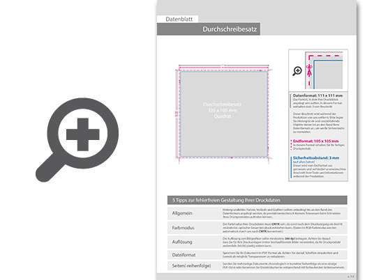 Product Bild durchschreibes__tze_quadrat_10_5_cm_x_10_5_cm__6-fach__1_0-farbig