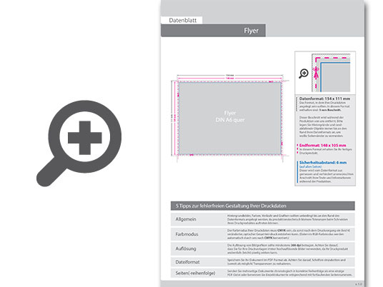 Product Bild flyer_din_a6_quer_(14_8_cm_x_10_5_cm)__beidseitig_bedruckt